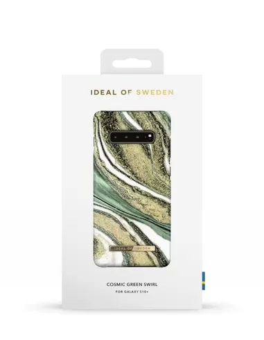 iDeal of Sweden Fashion Case voor Samsung Galaxy S10+ Cosmic Green Swirl